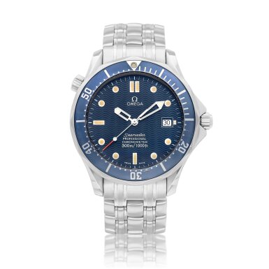 View full screen - View 1 of Lot 8242. Seamaster 300, Reference 2531.8 | A stainless steel wristwatch with date and bracelet, Circa 1995 | 歐米茄 | 海馬系列300 型號2531.8 | 精鋼鏈帶腕錶,備日期顯示,約1995年製.