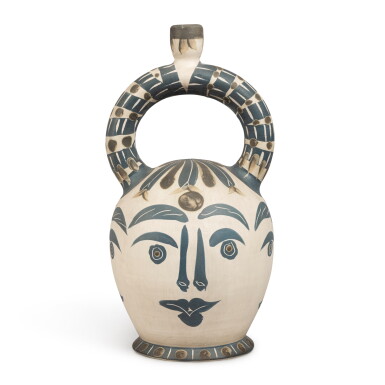 View full screen - View 1 of Lot 40. Vase aztèque aux quatre visages (Alain Ramié 402).