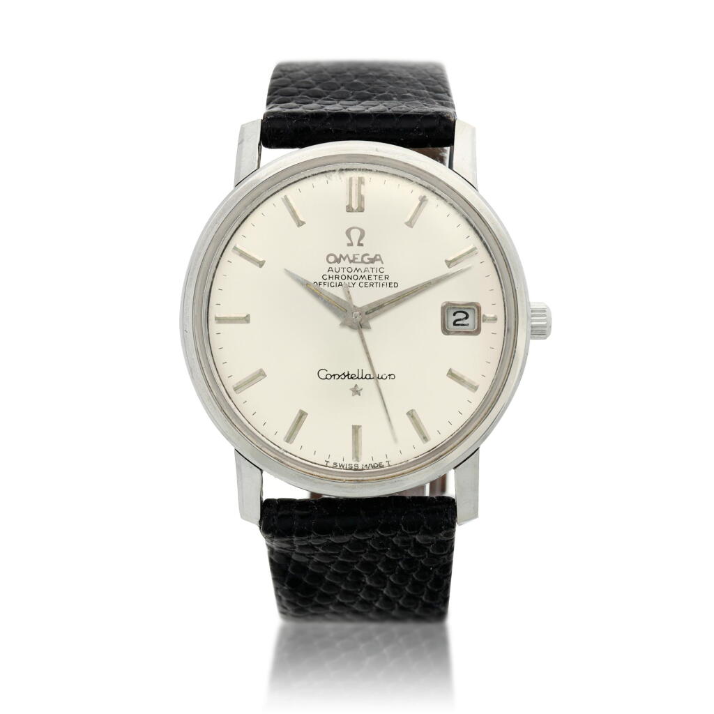 View full screen - View 1 of Lot 77. Reference 168010 Constellation A stainless steel automatic wristwatch with date, Circa 1967.
