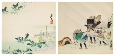 View full screen - View 1 of Lot 117. Shibata Zeshin (1807-1891) Two woodblock prints, Meiji period, late 19th century.