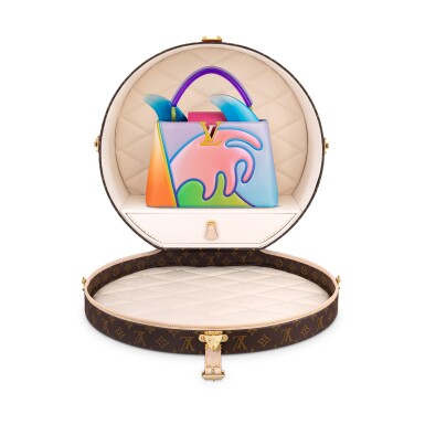 View full screen - View 1 of Lot 1. Alex Israel Unique Edition Multicolor Cowhide Artycapucines MM Silver-Toned Hardware and Its Custom Boîte Chapeau, 2022.