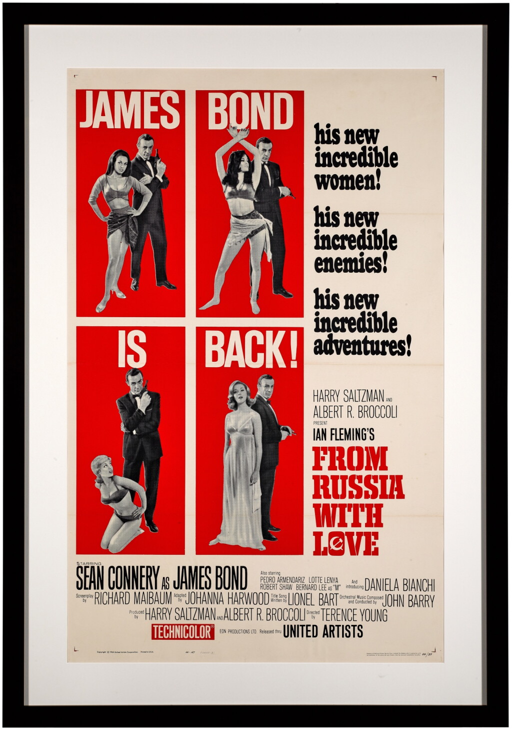 View full screen - View 1 of Lot 120. From Russia with Love (1963), Poster, First US release (April 1964).