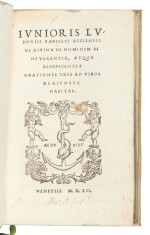Parisetti, Iunioris Ludouici Pariseti Regiensis, Venice, Sons of Aldo Manuzio, 1552, eighteenth-century vellum