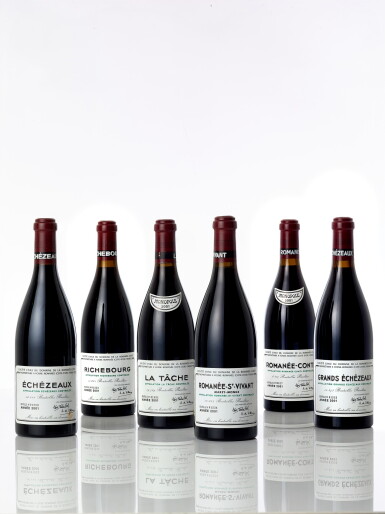 View full screen - View 1 of Lot 6449. Domaine de la Romanée-Conti Assortment 2001 Domaine de la Romanée-Conti (12 BT).