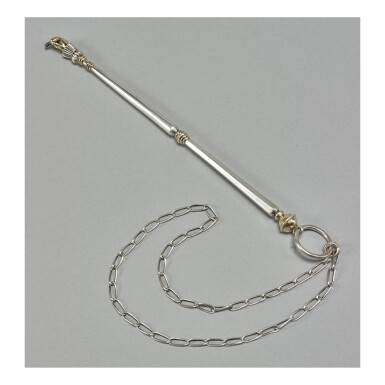 View full screen - View 1 of Lot 5. A DUTCH PARCEL-GILT SILVER TORAH POINTER, 18TH CENTURY.