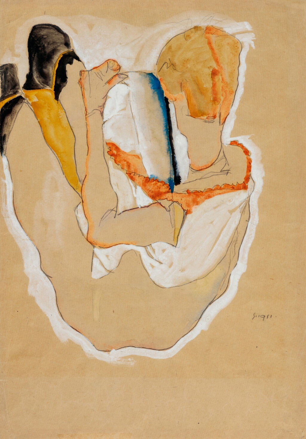 View full screen - View 1 of Lot 341. Sitzende, Rückenakt (Seated Nude, Back View).