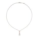 Fancy Purple-Pink Diamond and Diamond Pendant Necklace