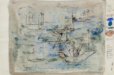 View full screen - View 1 of Lot 158. Zao Wou-Ki 趙無極 | Ships 船.