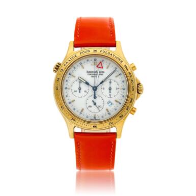 View full screen - View 1 of Lot 159. Reference 116.1.33 Heraion A yellow gold chronograph wristwatch with date and alarm, Circa 1995.