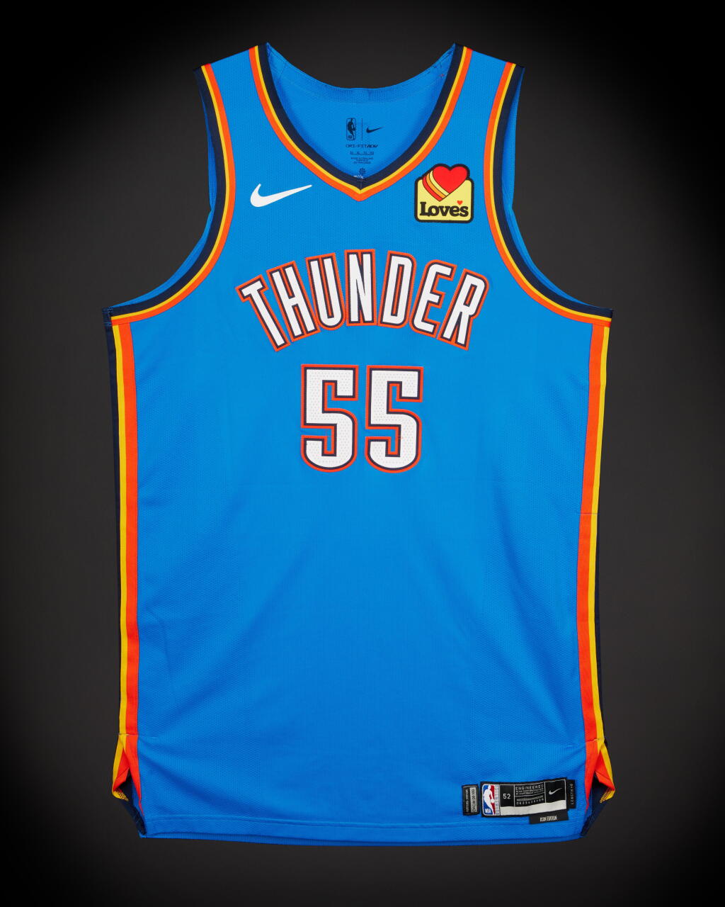 View full screen - View 1 of Lot 29. Isaiah Hartenstein Oklahoma City Thunder 2026 NBA Playoffs Western Conference Round 1 Game Worn Icon Edition Jersey | Game 1 | Matched to 3 Games.