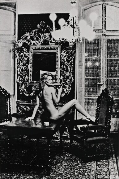 View full screen - View 1 of Lot 23. HELMUT NEWTON | 'CHARLOTTE RAMPLING AT THE HOTEL NORD PINUS II, ARLES'.