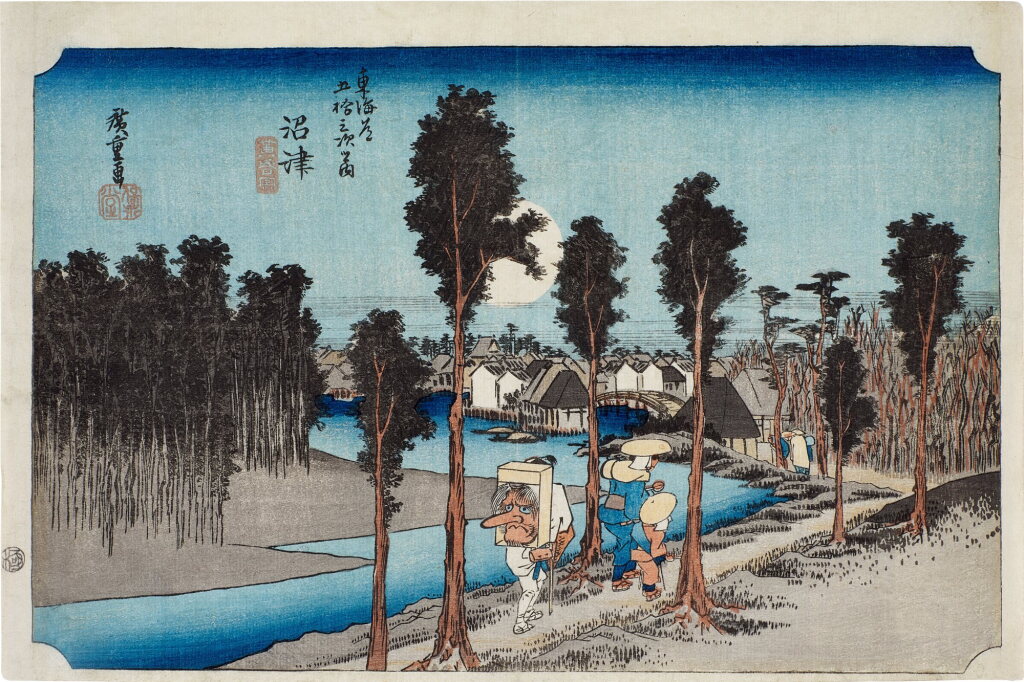 View full screen - View 1 of Lot 33. Utagawa Hiroshige (1797-1858) | Numazu: Twilight (Numazu, tasogare zu) | Edo period, 19th century.