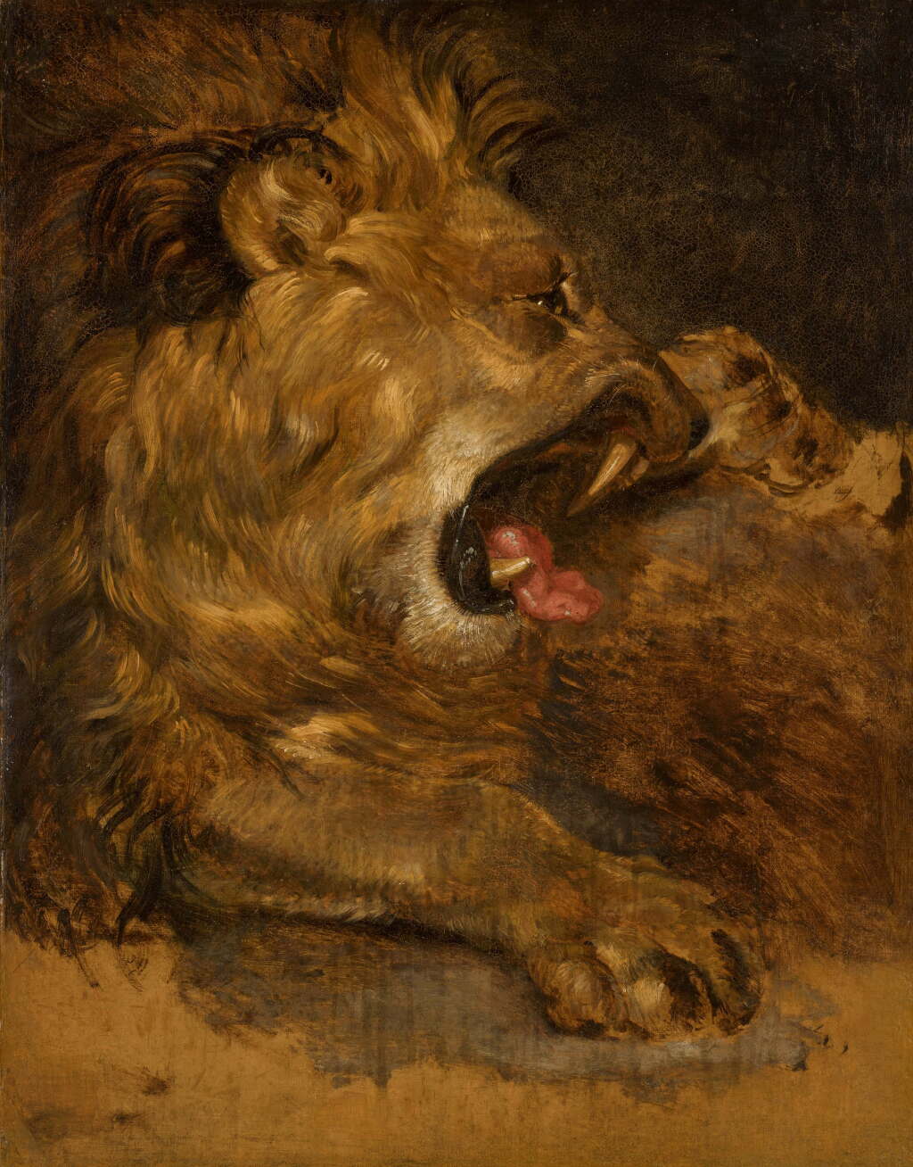 View full screen - View 1 of Lot 226. Roaring lion.
