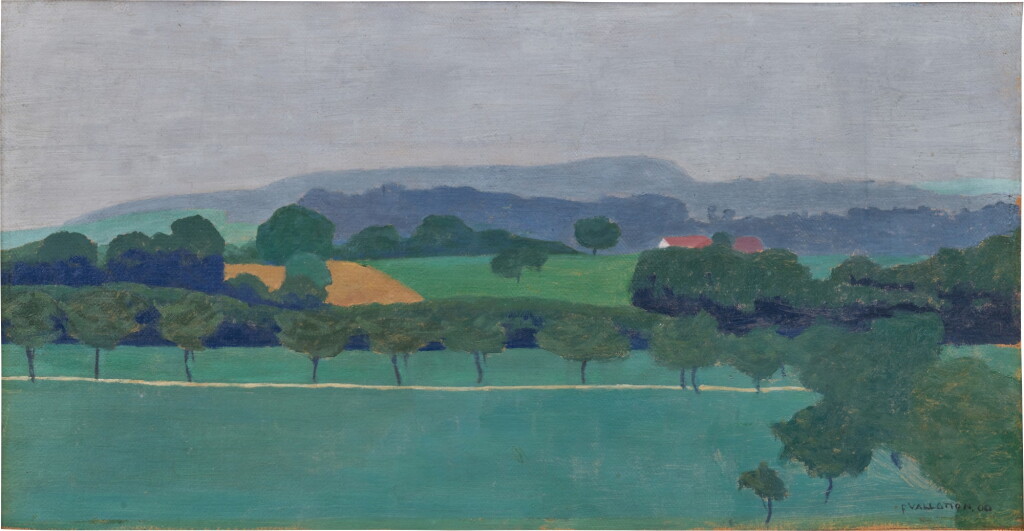 View full screen - View 1 of Lot 15. Paysage vaudois, Romanel, 1900.