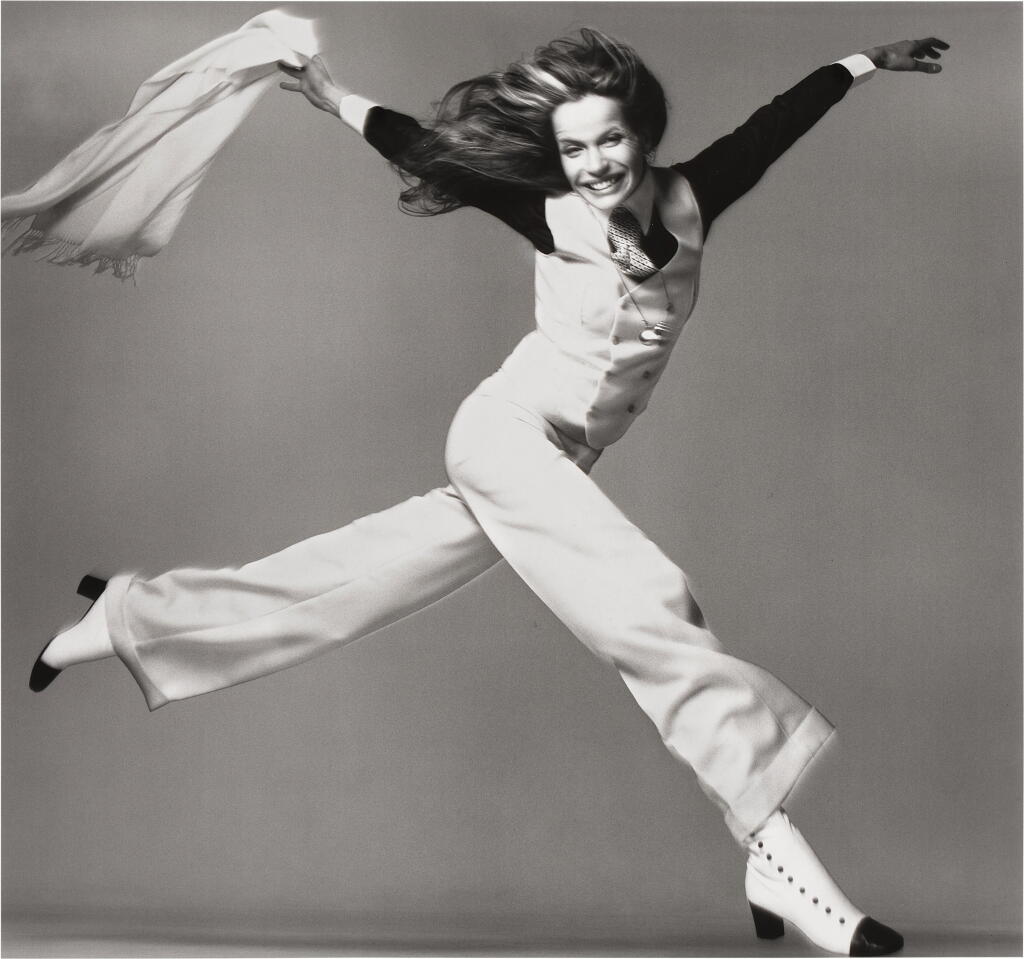 View full screen - View 1 of Lot 15. 'Veruschka, Suit by Anthony Arland, New York Studio, March 1972'.