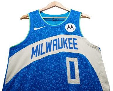View full screen - View 1 of Lot 61. Damian Lillard Milwaukee Bucks 2023-2024 In-Season Tournament Quarterfinals Game Worn City Edition Jersey | Matched to 2 Games.