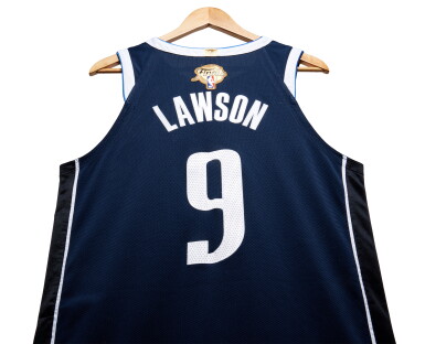 View full screen - View 1 of Lot 12. A.J. Lawson Dallas Mavericks 2024 NBA Finals Game Worn Statement Edition Jersey | Game 3.
