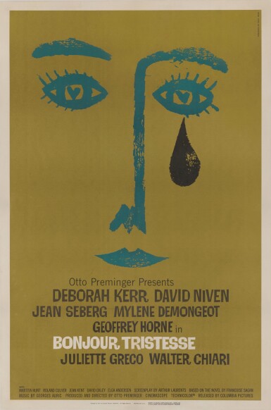 View full screen - View 1 of Lot 87. BONJOUR TRISTESSE (1958) POSTER, US.