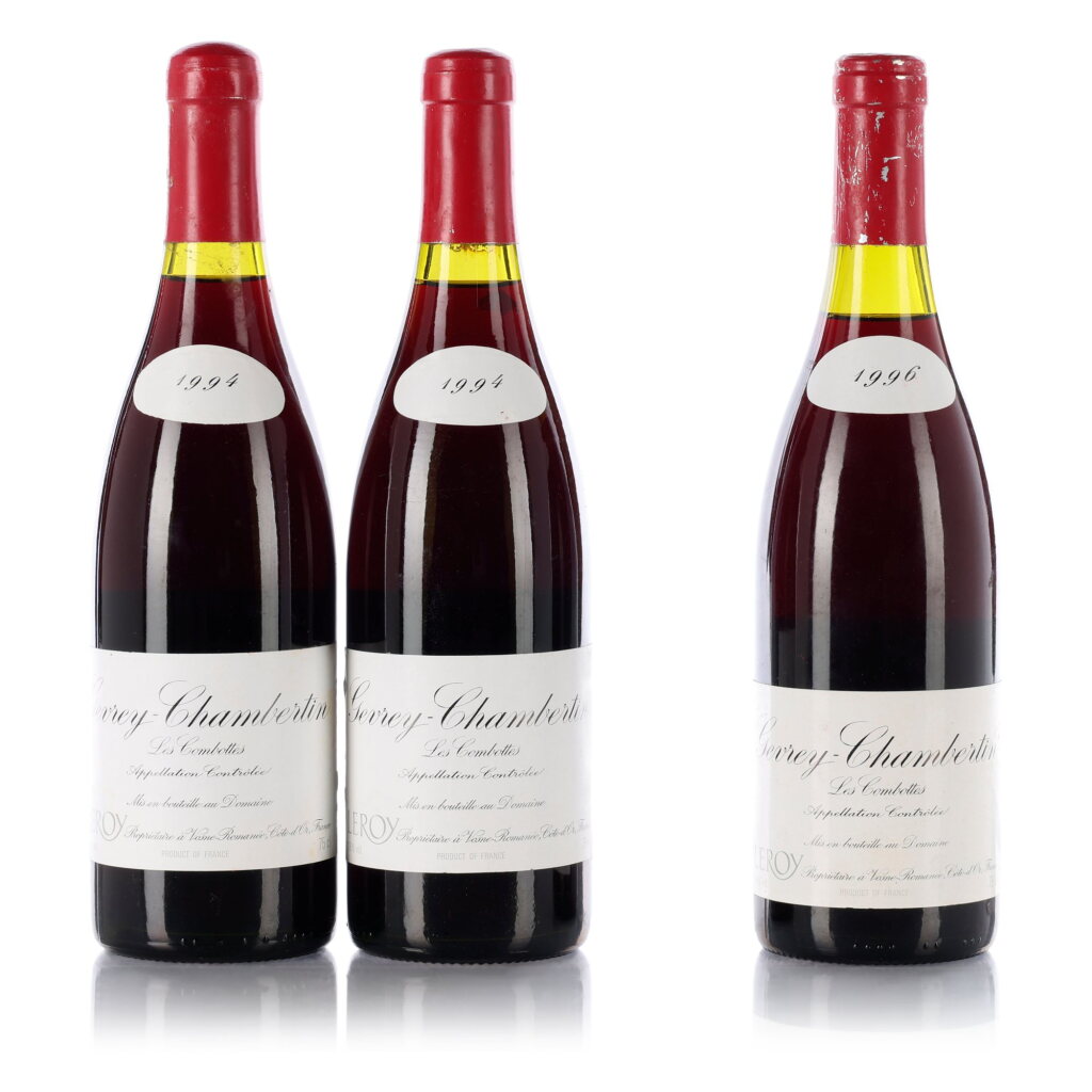 View full screen - View 1 of Lot 29. Gevrey Chambertin, Les Combottes 1994/1996 Domaine Leroy (3 BT).