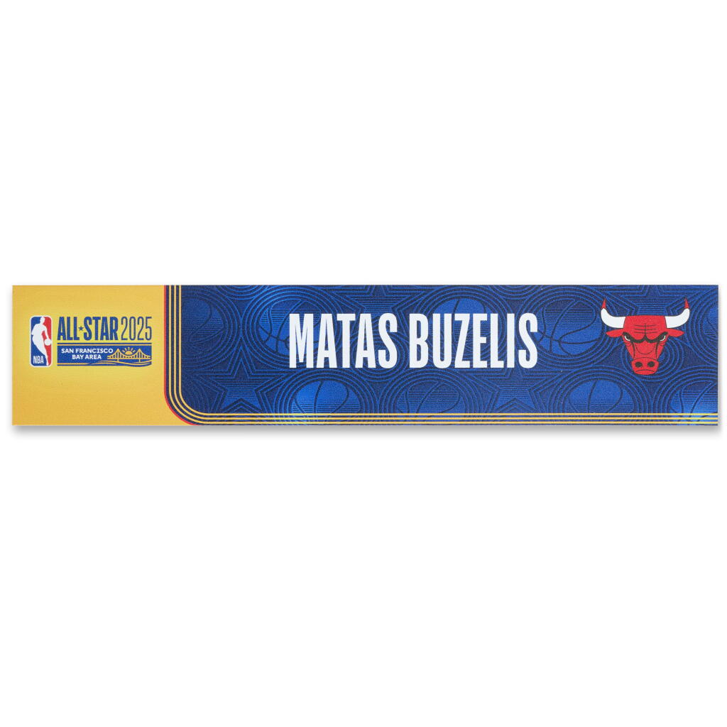 View full screen - View 1 of Lot 98. Matas Buzelis ‘NBA All-Star Weekend’ Locker Room Nameplate.