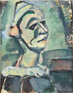 Clown à la fleur rose (esquisse)