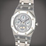 Royal Oak Perpetual Calendar, Reference 25636SP.OO.0944SP.01 | A stainless steel and platinum skeletonized perpetual calendar wristwatch with moon phase | Circa 1994