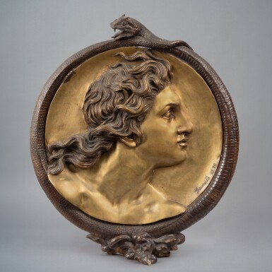 View full screen - View 1 of Lot 107. Portrait Roundel of Alexander the Great.