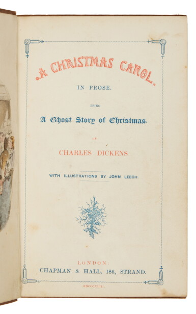 View full screen - View 1 of Lot 1015. Dickens, Charles | The Christmas Books in their original cloth.