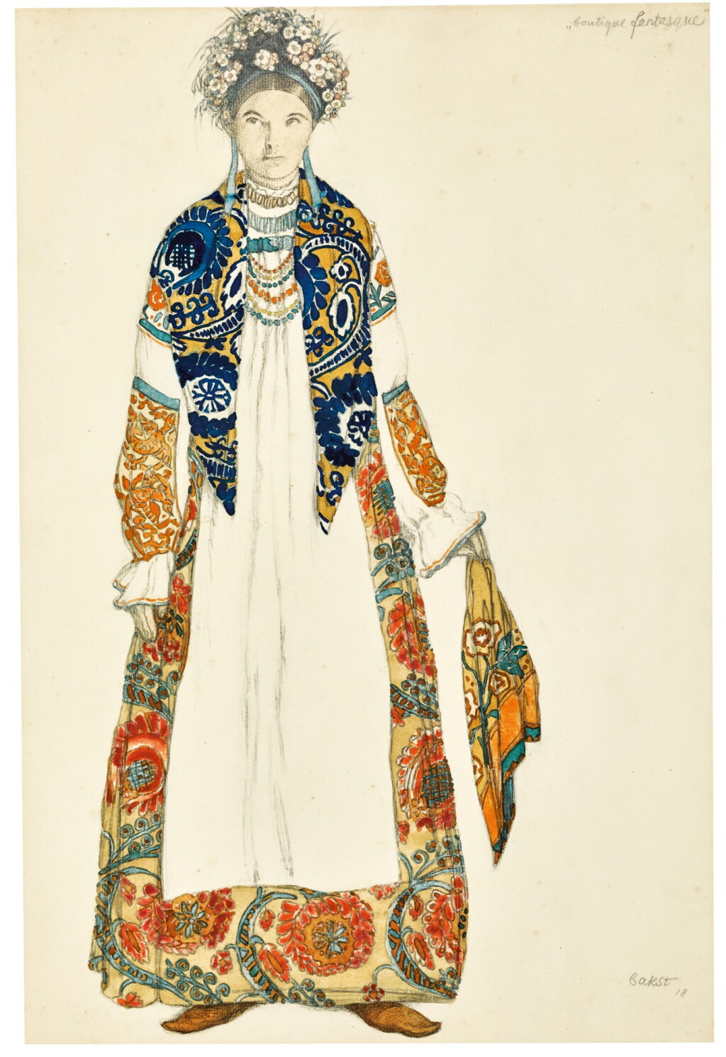 View full screen - View 1 of Lot 70. Costume Design for the Russian Doll in La Boutique fantasque.