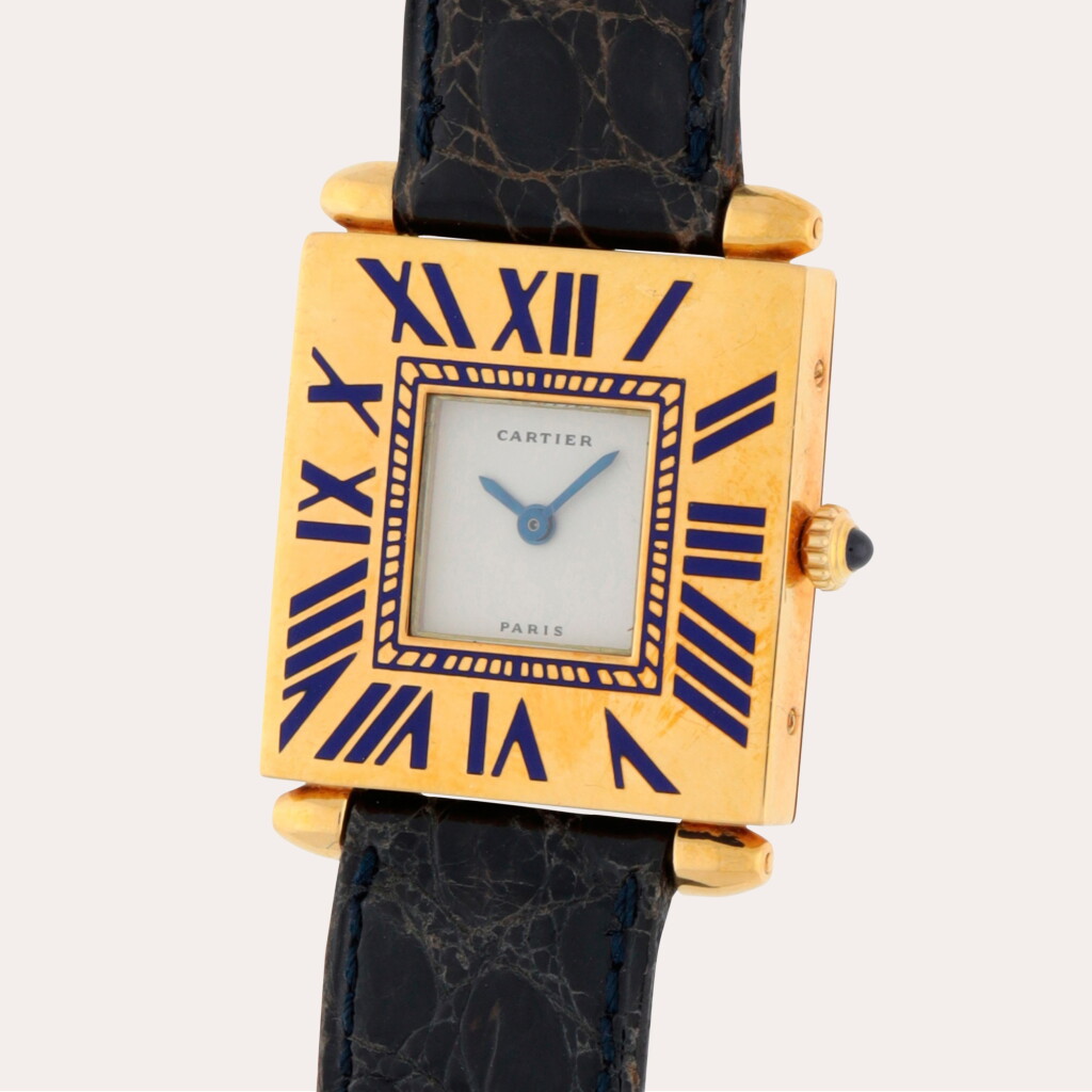 View full screen - View 1 of Lot 253. Quadrant | A yellow gold wristwatch | Circa 1980.