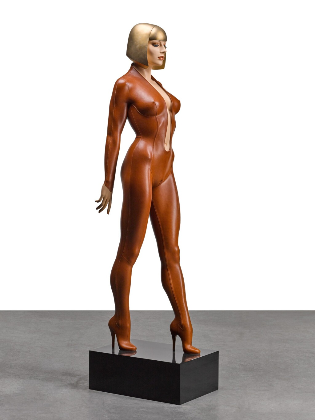 View full screen - View 1 of Lot 55. Leather Figure.