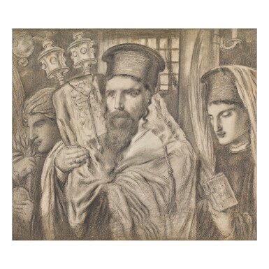 View full screen - View 1 of Lot 40. SIMEON SOLOMON | CARRYING THE TORAH DURING THE SUKKOT HOLIDAY.