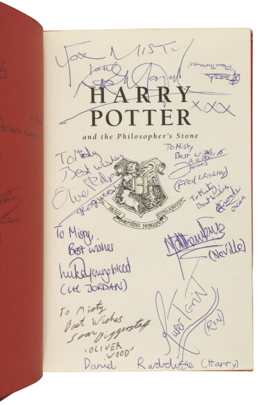 View full screen - View 1 of Lot 158. ROWLING, J.K. | Harry Potter and the Philosopher's Stone. London: Bloomsbury, 1999.