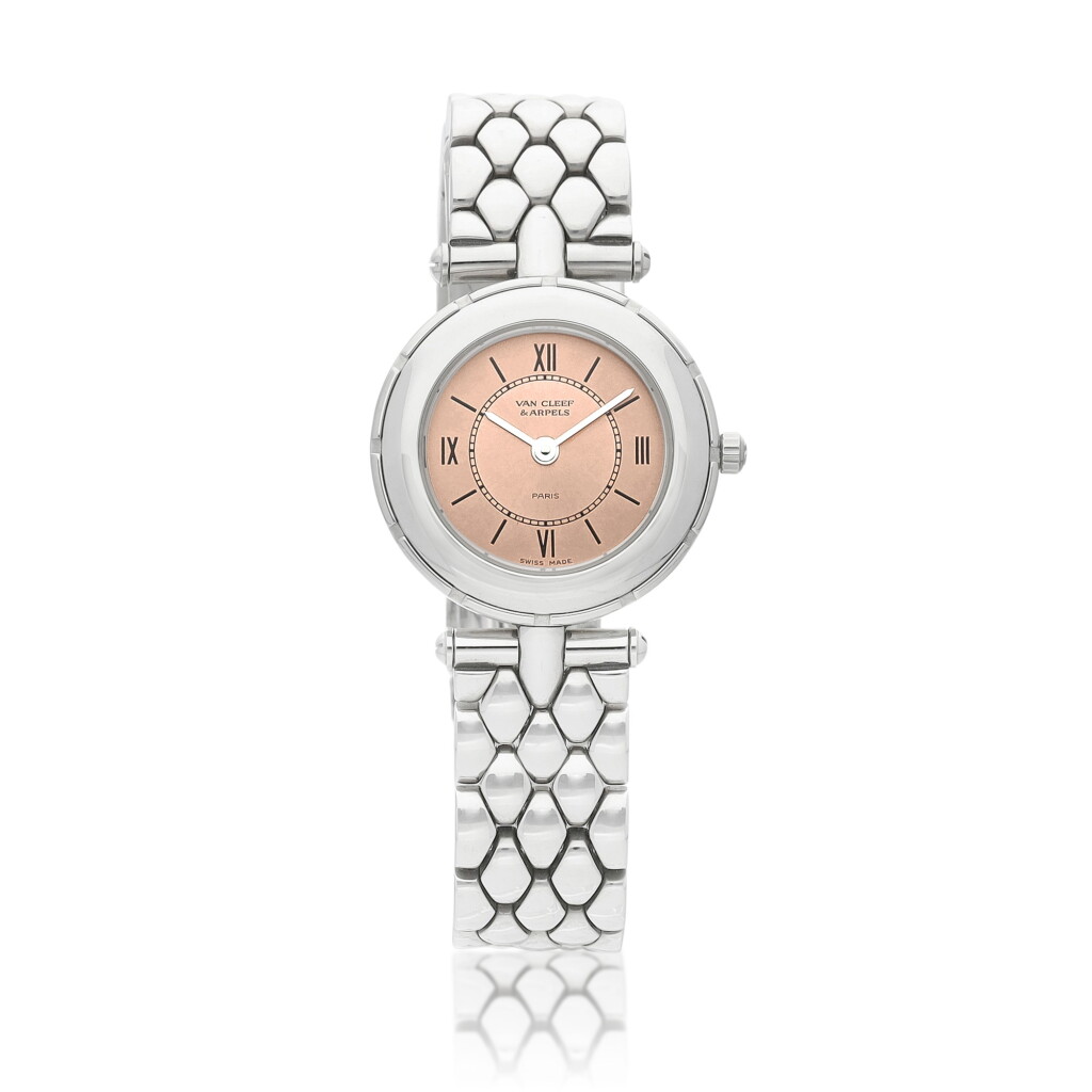 View full screen - View 1 of Lot 8113. Reference 53607 HH5 | A stainless steel wristwatch with bracelet, Circa 2000 | 梵克雅寶 | 型號53607 HH5 | 精鋼鏈帶腕錶,約2000年製.
