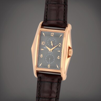 View full screen - View 1 of Lot 84. Reference 5100R-001 A limited edition pink gold wristwatch with 10 days power reserve indication Circa 2000.