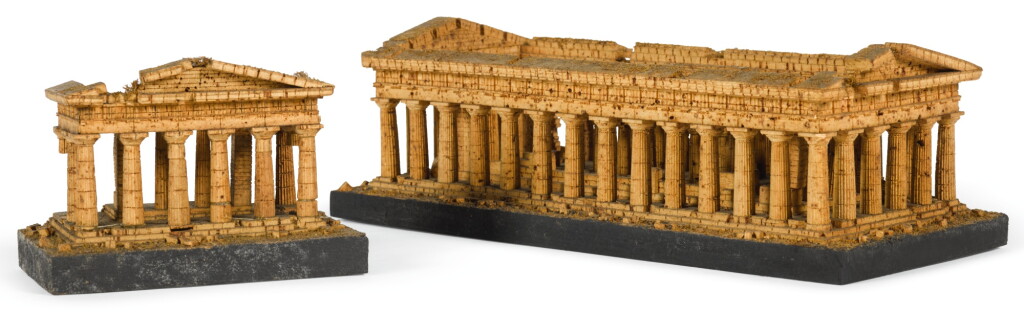 View full screen - View 1 of Lot 184. FOUR CARVED CORK 'GRAND TOUR' SOUVENIRS, NAPLES, SECOND QUARTER 19TH CENTURY, POSSIBLY WORKSHOPS OF THE ROYAL MUSEUM, NAPLES.