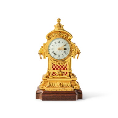 View full screen - View 1 of Lot 18. A Louis XVI gilt-bronze mantel clock, circa 1770.