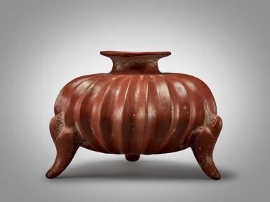View full screen - View 1 of Lot 19. Colima Fluted Parrot Vessel, Protoclassic, circa 100 BC - AD 250.