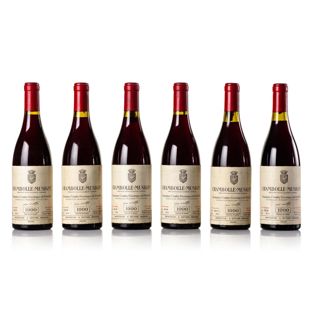 View full screen - View 1 of Lot 443. Chambolle Musigny 1990 Comte Georges de Vogüé (12 BT).