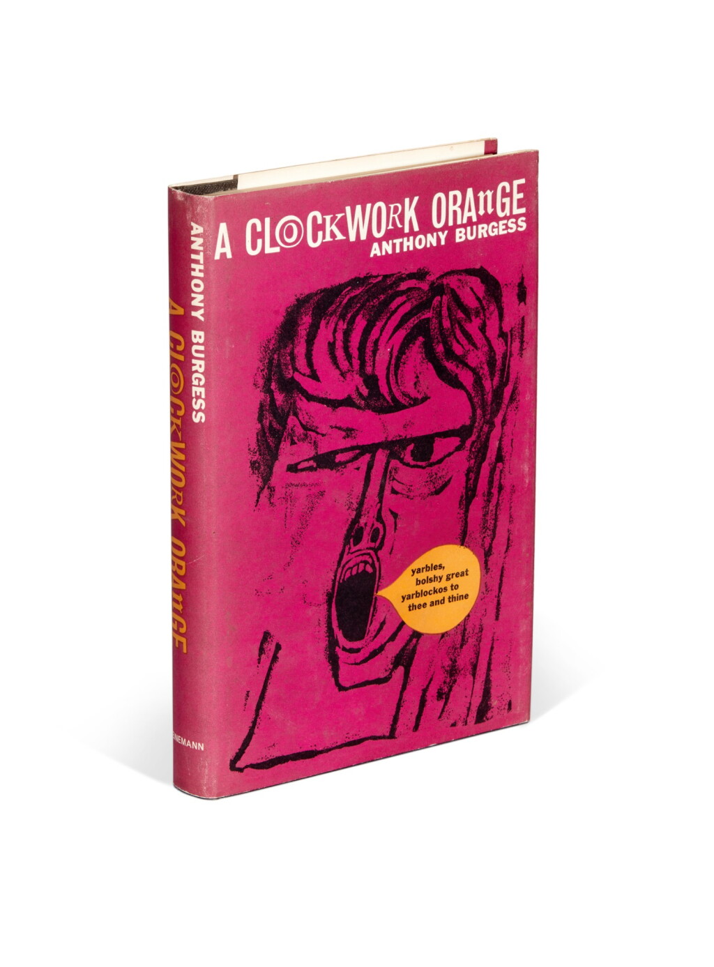 View full screen - View 1 of Lot 126. Anthony Burgess | A Clockwork Orange, 1962, first edition, dust-jacket, with typed sheet signed by the author.