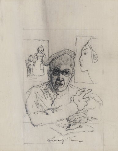 View full screen - View 1 of Lot 47. Autoportrait dans l'atelier.