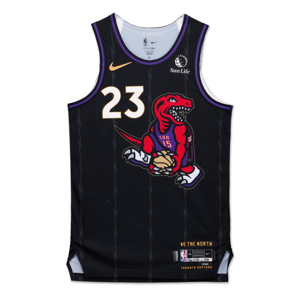 全萤幕检视 - 查看249Jamal Shead Toronto Raptors 2024-2025 Game Worn City Edition Jersey 的1