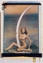 'Magritte Rammé and World Record Cow Elephant Tusk', Montauk Point, 1976