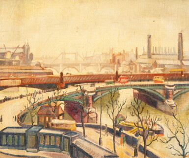 View full screen - View 1 of Lot 6. Blackfriars Bridge, London | Pont de Blackfriars, Londres.