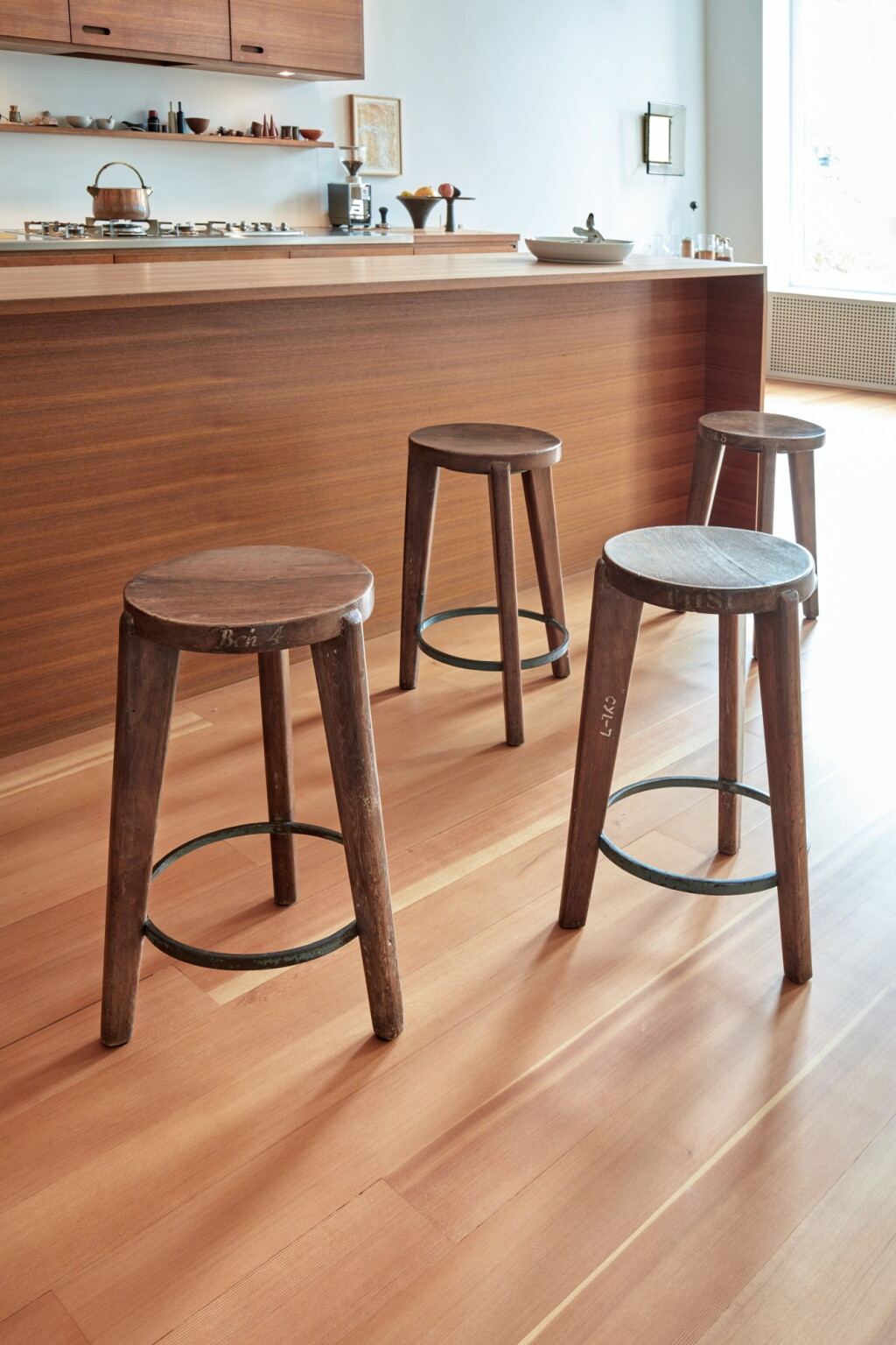 View full screen - View 1 of Lot 57. Four Stools.