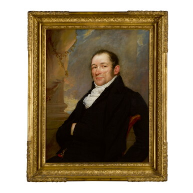 View full screen - View 1 of Lot 1741. JOHN WESLEY JARVIS | PORTRAIT OF THE HONORABLE SAM MCCOUN MAYOR OF TROY, NEW YORK.
