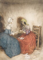Arthur Rackham | Original illustration for The Vicar of Wakefield (Closeted up with the fortune-teller)