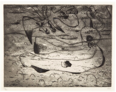 View full screen - View 1 of Lot 100. JOAN MIRÓ | L'AIGLE ET LA FEMME LA NUIT (D. 22).