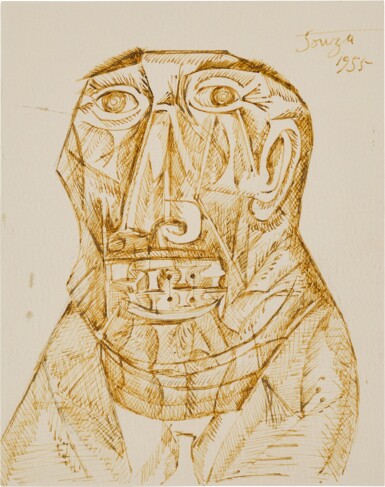 View full screen - View 1 of Lot 45. Untitled (Preparatory Drawing for Gentleman of our Times) .
