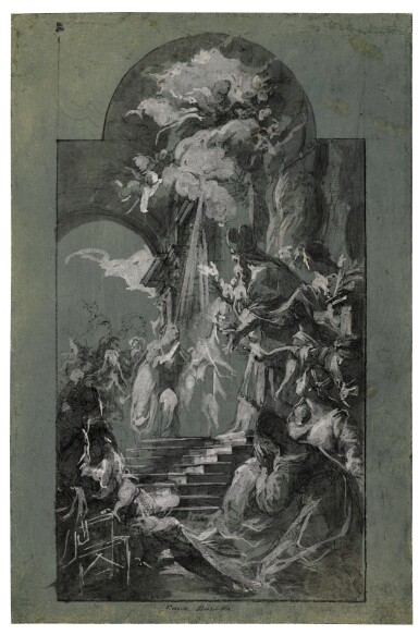 View full screen - View 1 of Lot 247. Study for the Presentation of the Virgin.